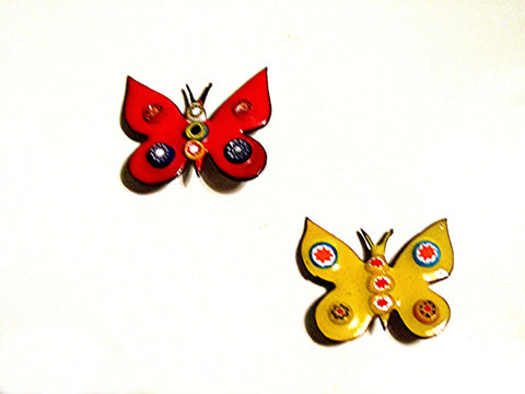 Finnish Enamel Mid Century Vintage Butterfly Pins each