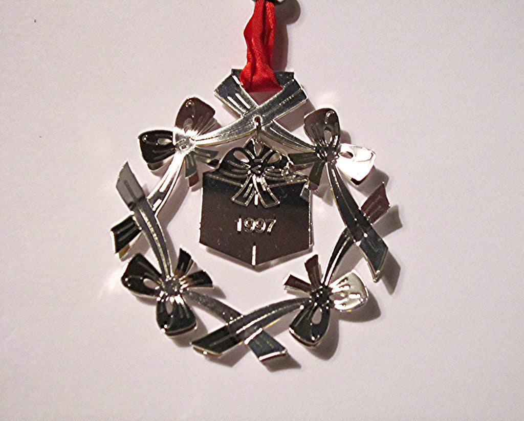 Christofle silverplate Christmas Ornament, "Christmas Gift Box" 1997
