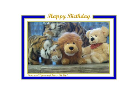 Happy Birthday, Lions and Tigers and Bears, Oh My!