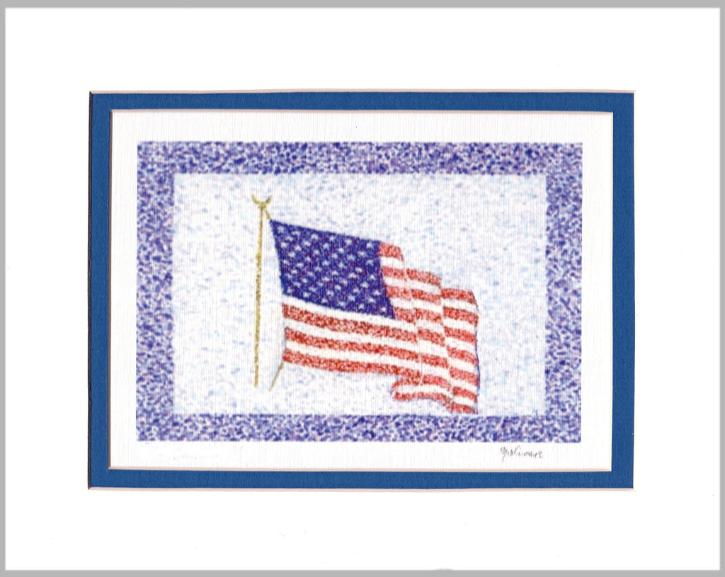 Old Glory Matted Print