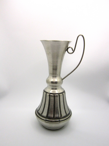 Mid Century Norwegian Pewter Vase with handle by Lysgaard