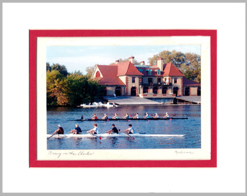Racing on the Charles Matted Print